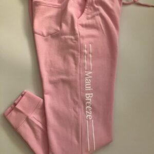 Pink sweatpants with Maui Breeze logo