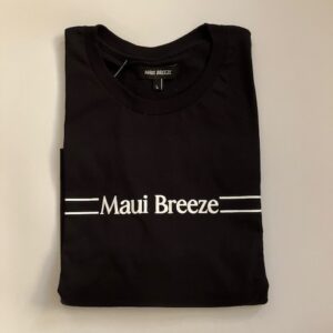 Folded black "Maui Breeze" T-shirt