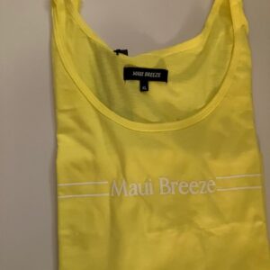 Yellow tank top with "Maui Breeze" text